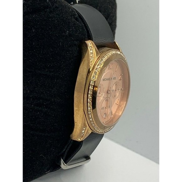 Michael Kors MK5263 Women Black Leather Analog Ros main image 11